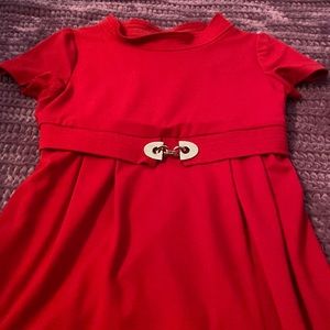 Red dress short sleeve